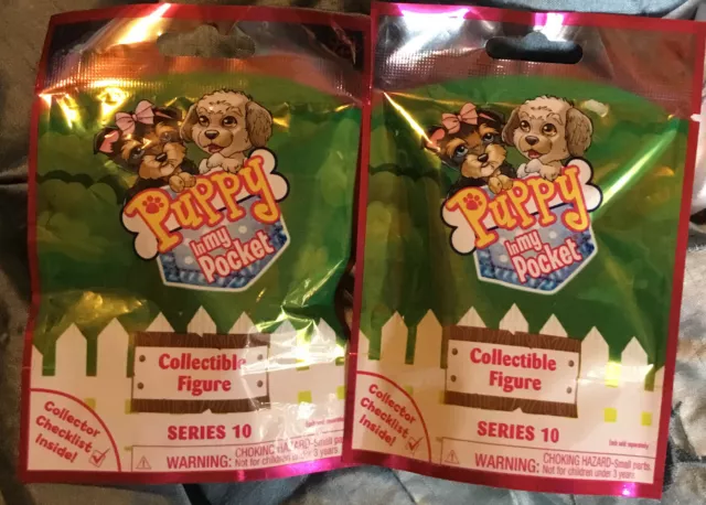 Puppy in My Pocket Series 10 new Lot of 2 blind bags Miniature
