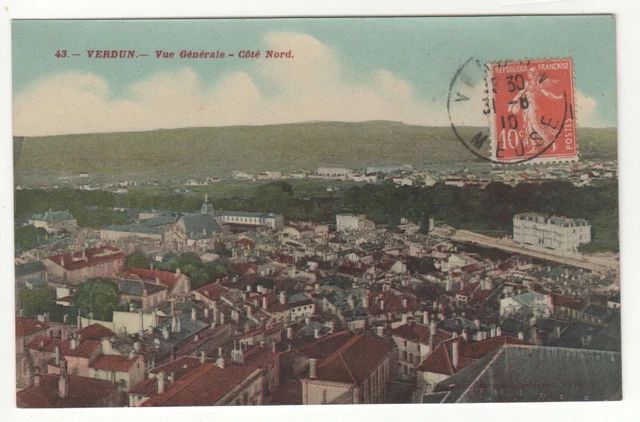 Cpa 55 - Verdun : Vue Générale - Côté Nord (Meuse) Écrite