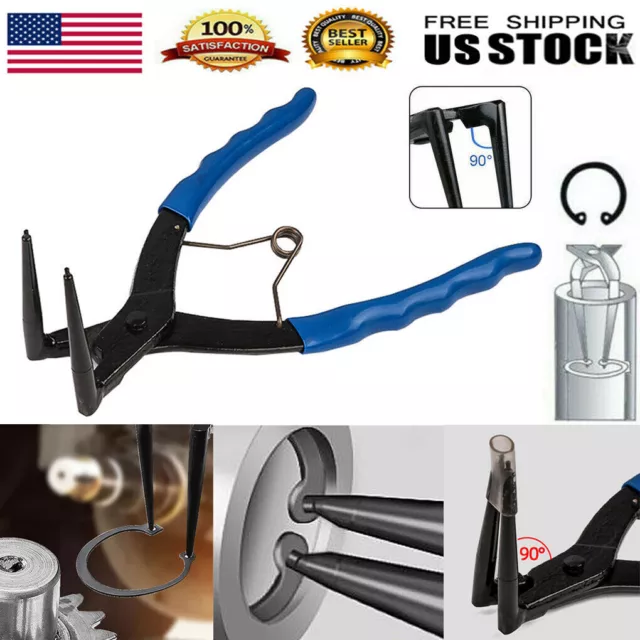 Long Nose 90° Bent Retaining Clip Snap Ring Pliers Clip Circlip Removal Tool US