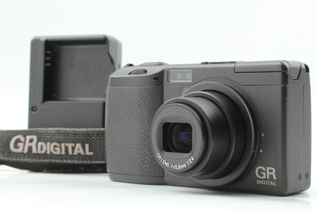 [N MINT/ Strap] Ricoh GR Digital 8.1MP Black Compact Digital Camera From JAPAN