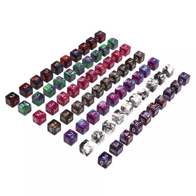 10PCS D6 Dice Set 6 Sides Dice For Desktop Funny Games Outdoor Party Bar To.QV