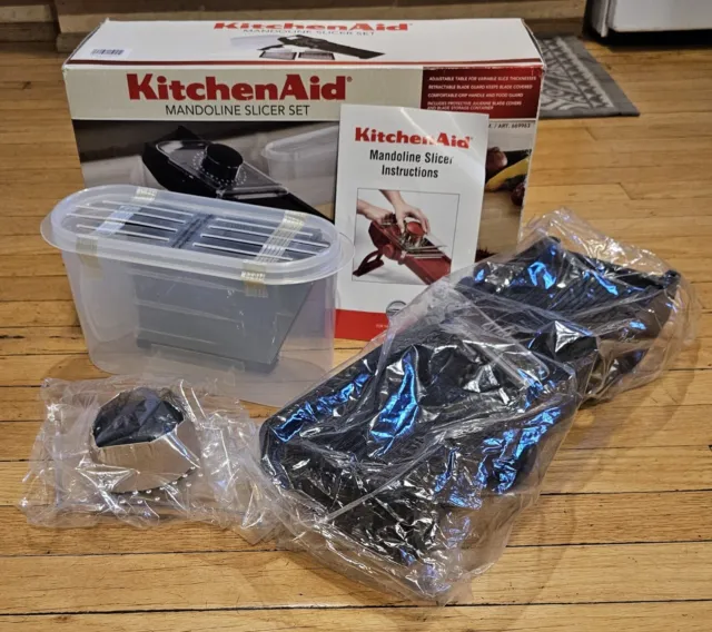 KITCHENAID 4 Piece Black Mandolins Slicer SET BRAND NEW IN SEALED BOX!