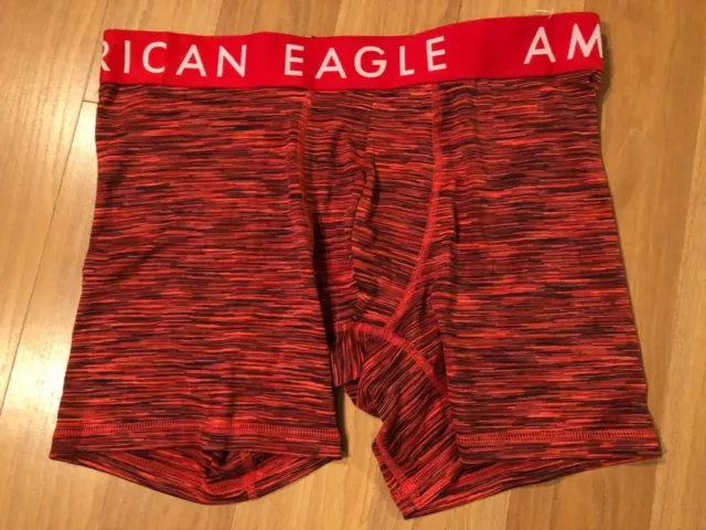 NWOT AMERICAN EAGLE Flex Boxer Briefs, 6” Inseam, Red/Black Stripe,Men's L  35-38 $13.75 - PicClick