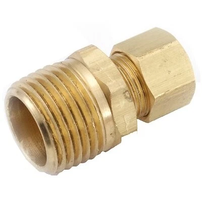 Brass Compression Connector, Lead-Free, 1/4 x 1/8-In. MPT -710068-0402