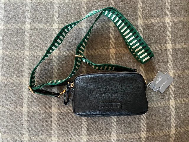 OLIVER BONAS GREEN Naha Geometric Strap Cross Body Ladies Black