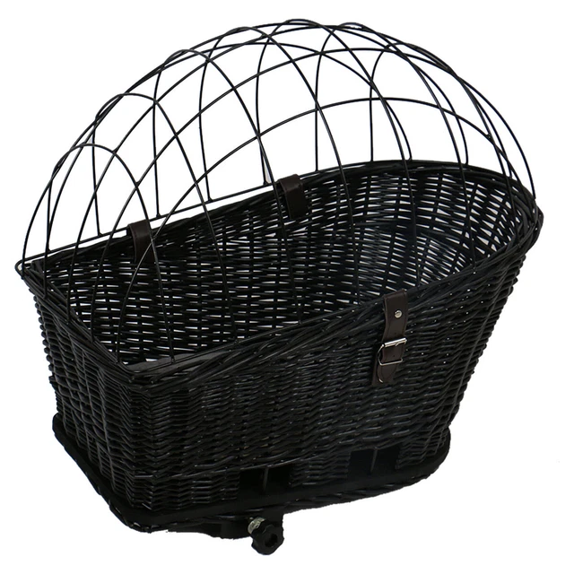 Duvo + Cesta de Bicicleta con Almohada Weiden Provenza Negro para Perros