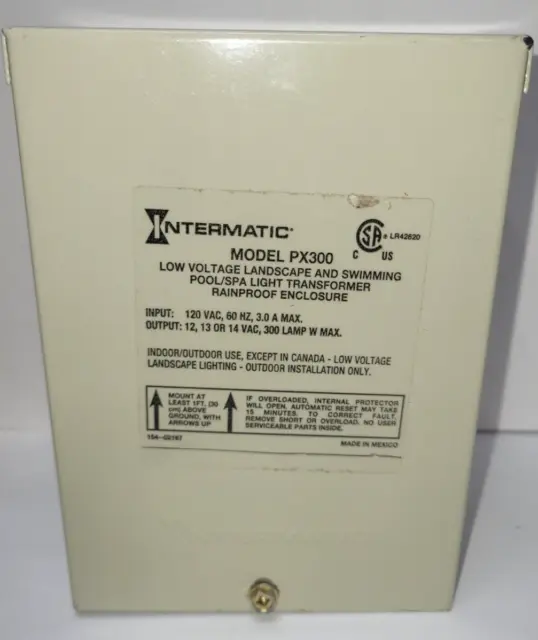 Intermatic PX300 Transformer Automatic Circuit Breaker Beige 12V 300W