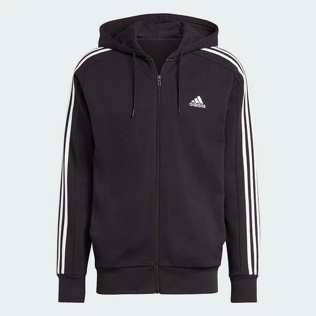 Adidas Essentials French Terry - Felpa Con Cappuccio E Zip Nero - Taglia XS Uomo