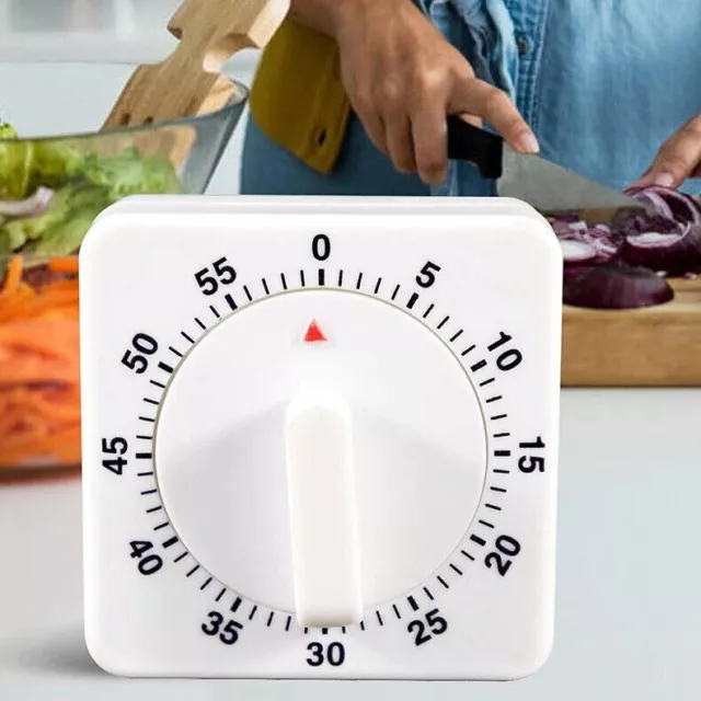 Egg Square Shaped Kitchen Cooking Timer 60 Minute Count Down Mechanical Alarm UK