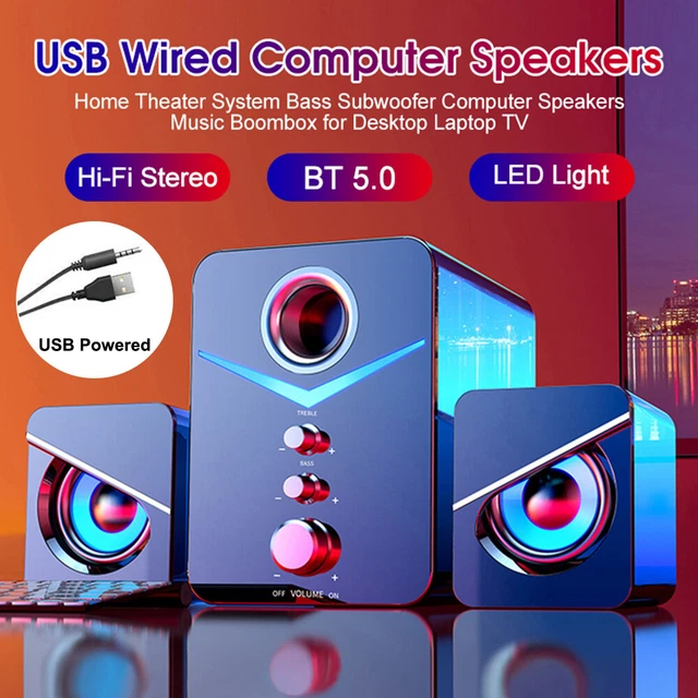 BLUETOOTH COMPUTER SPEAKER USBPowered Desktop PC TV Speaker