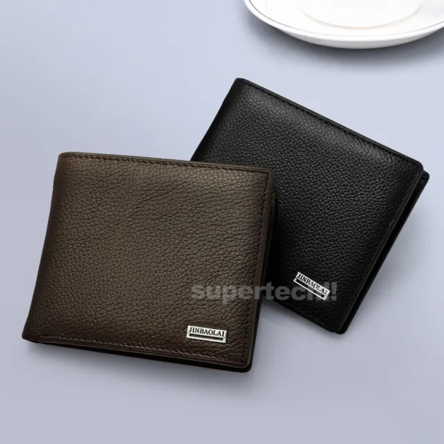 Genuine Mens Leather Wallet Cowhide Coin Purse Wallet Multiple Card Slots New AU