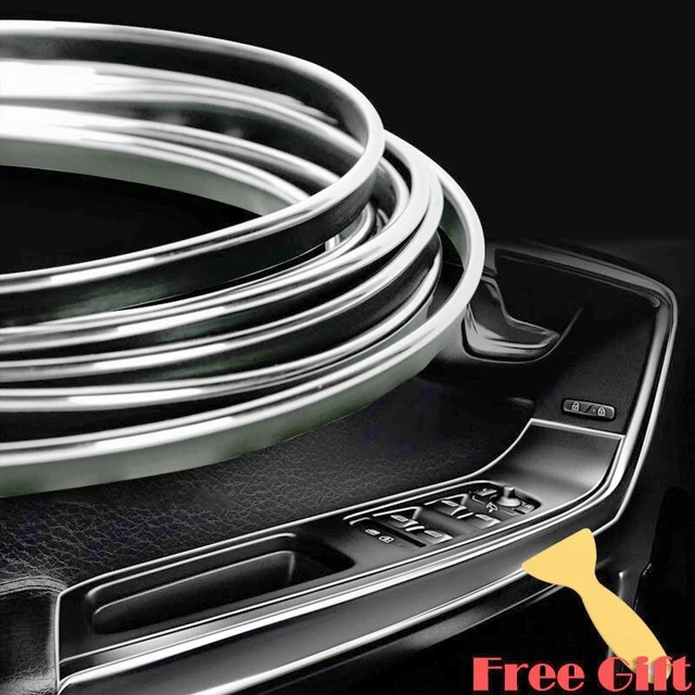 Bande Chromée Autocollante 8mm X 5m Pour Personnaliser Voiture, Tuning, Bordure De Carrosserie