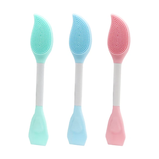 Máscara de silicona palo exfoliante labial cepillo de labios herramienta portátil 3 piezas