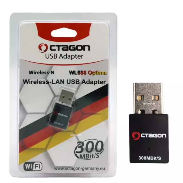 Octagon WL088 Optima 300 Mbit WLAN USB Adapter RTL8192eu für E2 Linux receiver