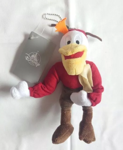 Rare Launchpad McQuack Plush Doll Keyring Pin Badge Duck Tales Disney Tag Japan