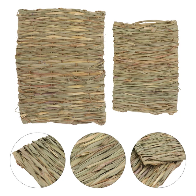 2 stücke Kaninchen Strohmatten Hamster schlafende Kissen Pads Strohnest