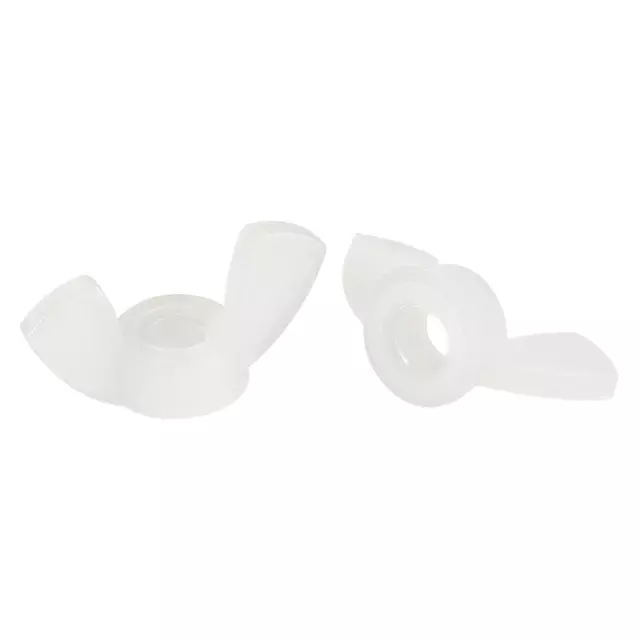 M4 Ala Tuercas Nylon Mariposa Tuerca Mano Giro Apretar Sujetadores Blanco 15pzs