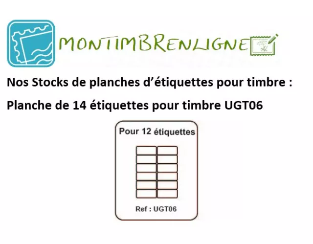 étiquette pour timbre en ligne planche de 12 Étiquettes 99,1 x 42,3 mm (L7177)