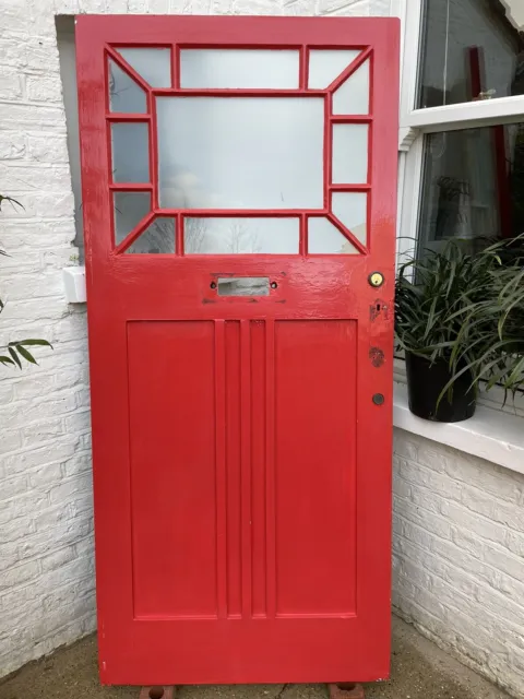 Reclaimed Vintage Art Deco Nouveau Front External Door Edwardian Victorian