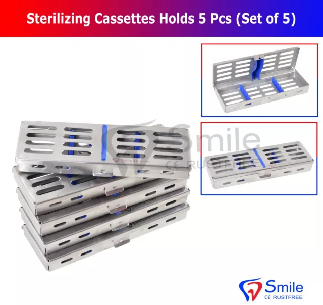 5X Sterilization Cassette Rack Tray Support 5 Instruments Chirurgie Dentaire