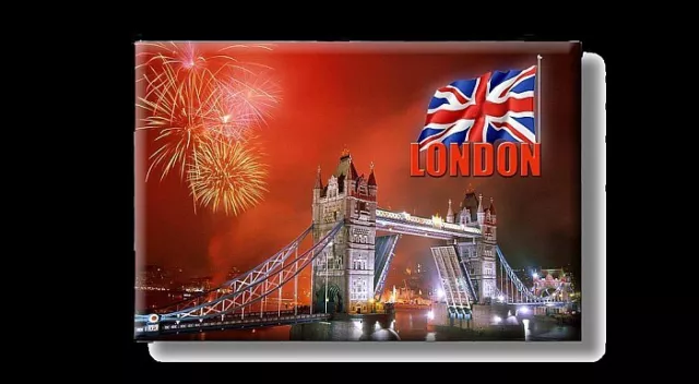 London Tower Bridge bei Nacht Foto Magnet  England Great Britain Souvenir