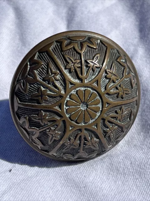 One Single Antique Vintage  Victorian Ornate Door Knob Reclaimed Salvage