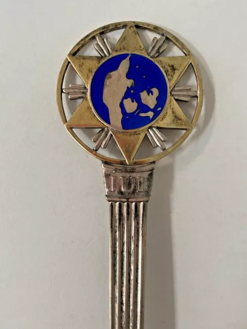 A.Michelsen Denmark Sterling Silver Enamel 1931 Star of Bethlehem Christmas Fork