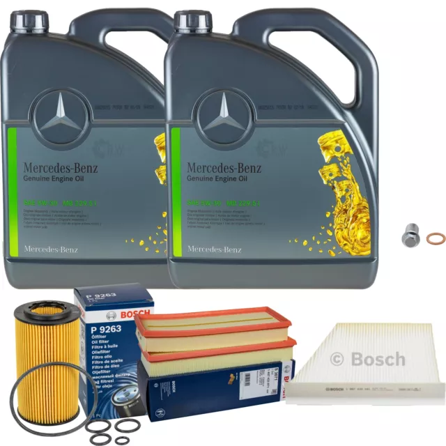 Bosch Inspection Set 10 L XL Mercedes Original Huile 5W-30 229.51 pour Classe-E