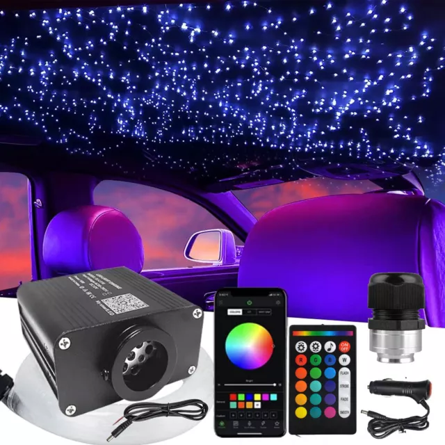 Car Twinkle Starlight Headliner Kit 500pcs Fiber Optic APP/Remote/Music Control