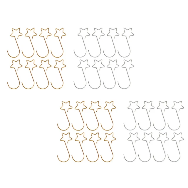 Ganci di Ornamento Natalizio Ganci in Metallo: 120Pcs a Forma di Stella Ghirland