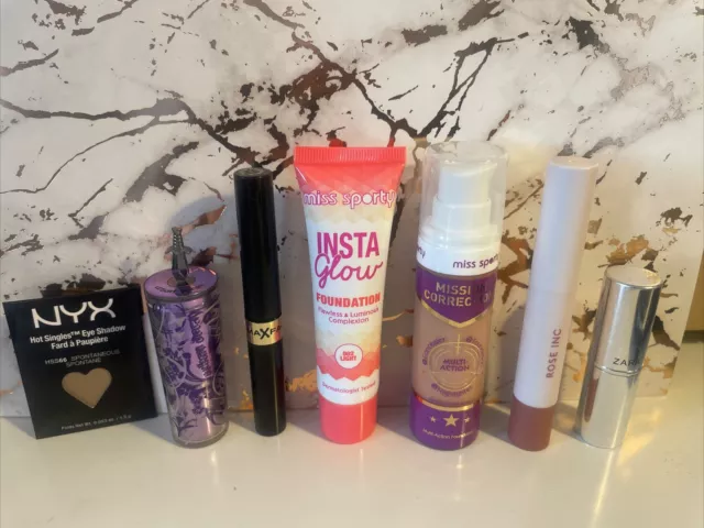 Makeup Foundation Lipstick Bundle Urban Decay NYX Max Factor Rose Inc Ms Sporty