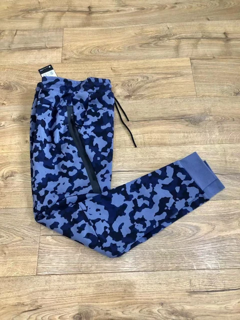 Nike Mens Sportswear Tech Fleece Joggers Pants Printed Blue Camo Size XS S *NEW*