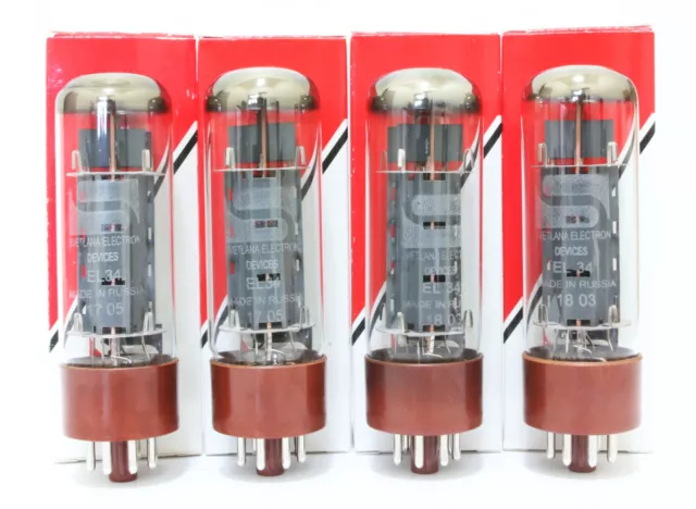 (Elegant edition) Match Quad 4pcs Svetlana EL34 tubes  for amplifier KT-77 6CA7