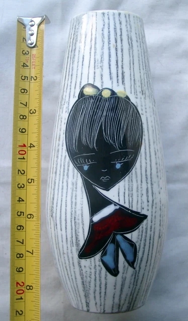 LA SETTIMELLO - 1950’s Italian Mid Century Ceramic Vase - Hand Painted - Stylish