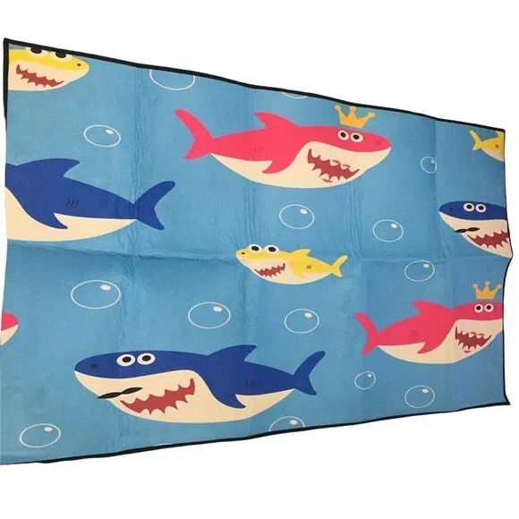 Childrens Large rectangle padded shark play mat/area rug.58”x35”. New