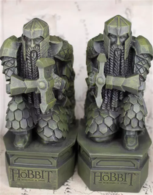 Hobbit The Lonely Mountain EREBOR Lord of The Rings Dwarf Bookends Figurine Gift