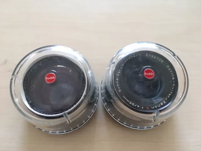 2x SCHNEIDER-Kreuznach Objektive Retina Curtar und Longar Xenon 4/35 und 4/80mm