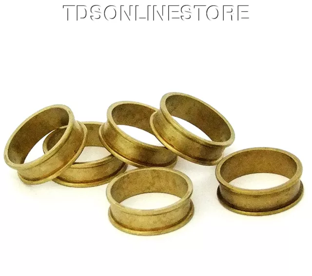 Rohmessing Ring Rohlinge 1/4" breite Größe 7 mit Kanal 6er-Pack