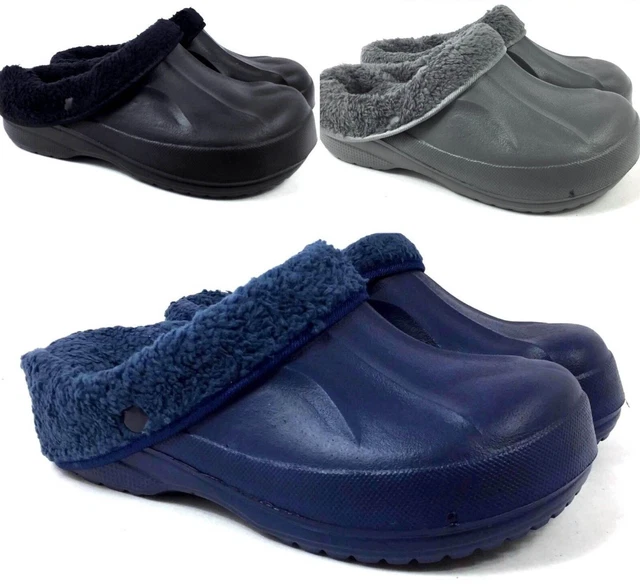 Pantofole Uomo  Ciabatte Clog Clogs Zoccoli Chiuse In Gomma Pelliccia Invernale