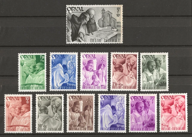 Timbres Belgique - Abbaye d'Orval - Série complète N° 553 à 564 Neufs** (MNH)