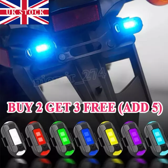 LED Emergency Strobe Lights Kit 7 Colors Aircraft Pilot Light for Car SUV