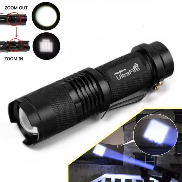 1/5X Mini Ultrafire 6000LM CREE XML T6 LED Zoomable Focus Flashlight Torch Light