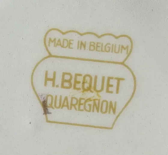 Ancien cendrier en céramique de Belgique H.BEQUET QUAREGNON french antique 2