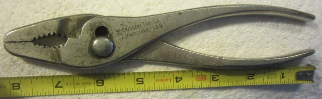 1 Tool,Crescent L28, Slip Joint 7/32" Narrow Jaw Pliers,vtg