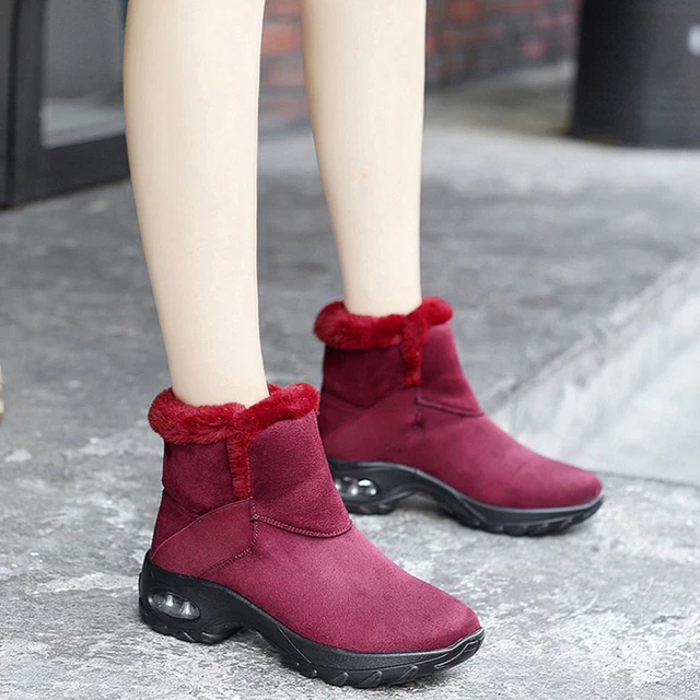 Warme Schneeschuhe Wildlederschuhe Schleife Schneestiefel Damen 3