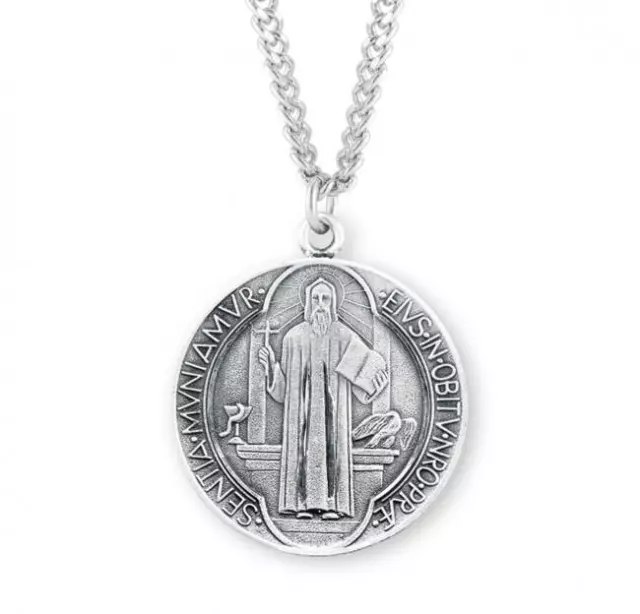 Round Jubilee Sterling Silver Medal Saint Benedict Weight of medal 6.2 Grams