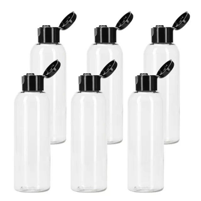 10PC 100ml Travel Bottles For Toiletries Cleaning Black Fliptop Small Containers