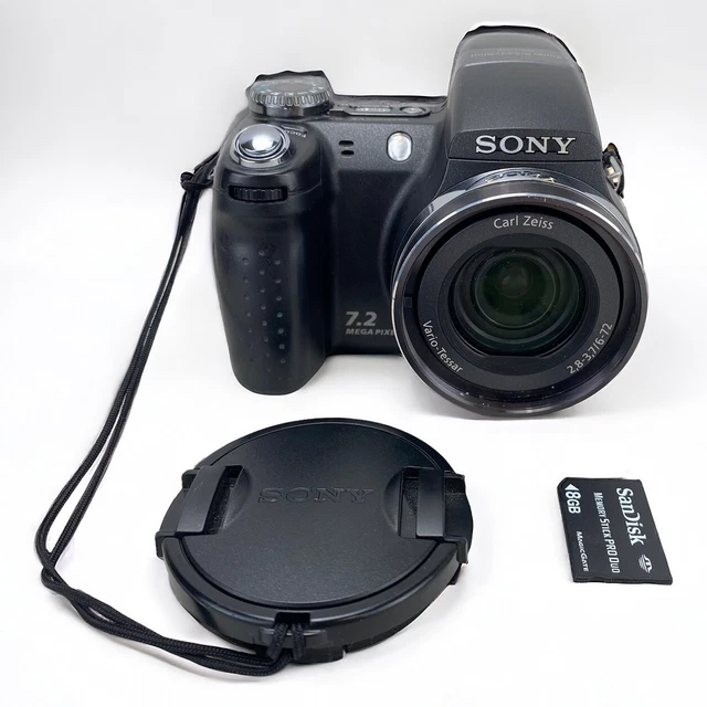 SONY CYBERSHOT DSCH5 Digital Camera, 7.2MP, 12x Optical Zoom, Zeiss