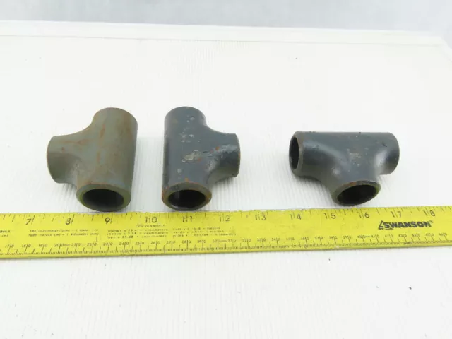 Weldbend 1" Butt Weld Seamless Pipe Fitting TEE Lot Of 3