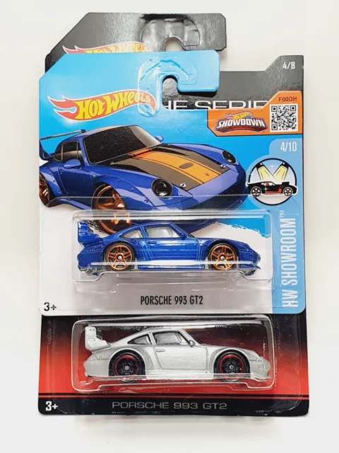 Hot Wheels Porsche 993 GT2 Lot Of 2 Cars. 2016 HW Showroom SC, Porsche Series